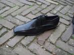 GRATIS VERZENDEN LUXE ZWARTE LEREN HERENSCHOENEN MT 41, Verzenden, Zwart, Zo goed als nieuw, Veterschoenen