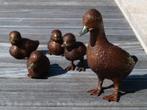 5 bronzen eendjes / bronzen beeld / nieuw / eend / kuiken, Tuin en Terras, Tuinbeelden, Dierenbeeld, Nieuw, Info@huisentuindecoratiemarie.nl