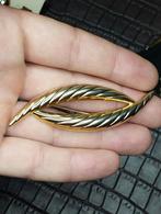 prachtige vintage broche bar groot formaat, Ophalen of Verzenden, Zo goed als nieuw, Goud, Overige materialen
