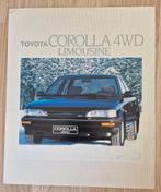 Folder Toyota Corolla Limousine 4WD, Boeken, Auto's | Folders en Tijdschriften, Ophalen of Verzenden, Zo goed als nieuw, Toyota