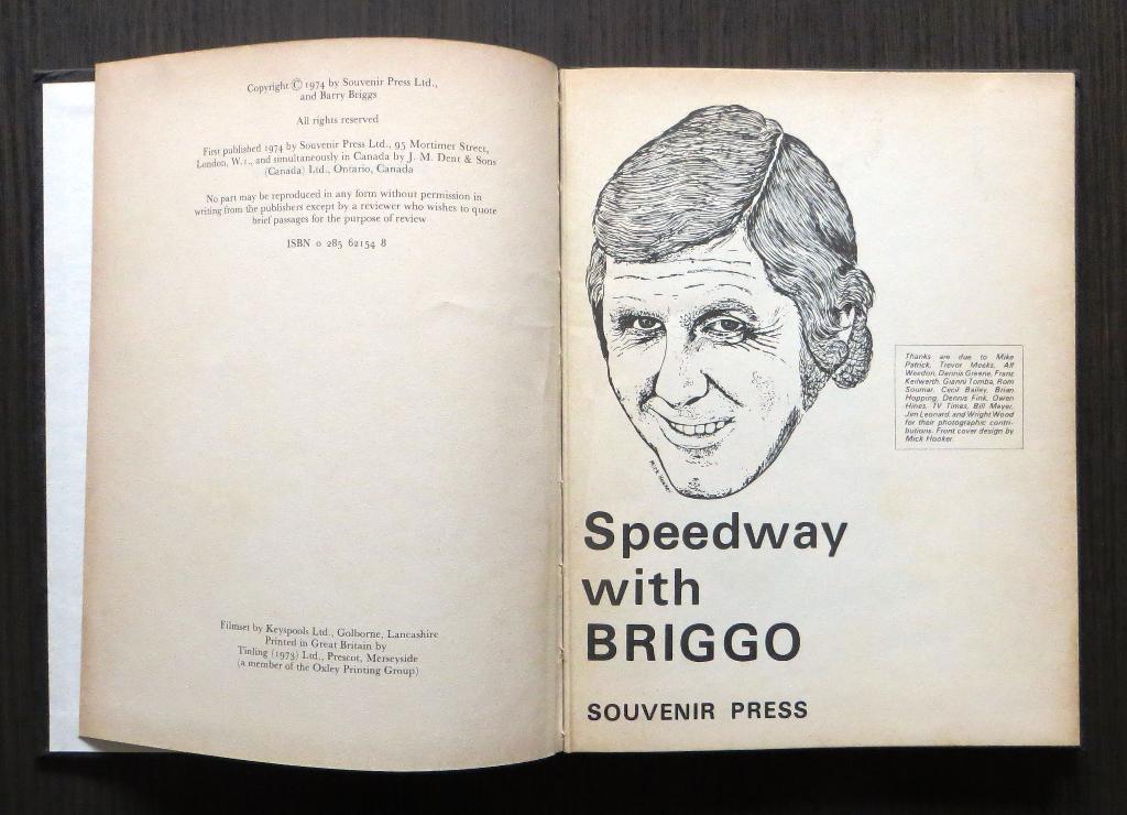 Speedway with BRIGGO (Barry Briggs) - 1974 (1e druk), Verzenden, Gelezen, Algemeen