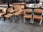 Houten Stapelstoelen & Klapstoelen - Grote Partij, Huis en Inrichting, Stoelen, Ophalen, Gebruikt, Vijf, Zes of meer stoelen, Metaal
