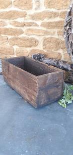 oud stoer  frans verweerd houten kist (planten) bak, Ophalen of Verzenden, Gebruikt, Minder dan 50 cm, Minder dan 50 cm