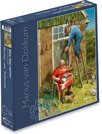 Art Revisited Marius van Dokkum - Doe-Het-Zelfer - 1000 st., Hobby en Vrije tijd, Denksport en Puzzels, Nieuw, Legpuzzel, 500 t/m 1500 stukjes