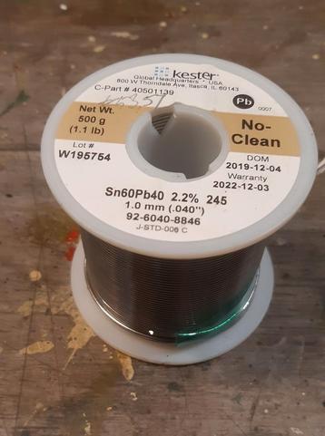 Kester Soldeertin 500g - 1 mm Rol beschikbaar voor biedingen