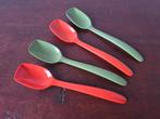 4 vintage Mepal lepels serveerlepels Denemarken oranje groen, Huis en Inrichting, Keuken | Bestek, Ophalen of Verzenden, Zo goed als nieuw