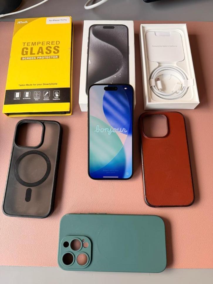 iphone 15 Pro 128GB, Telecommunicatie, Mobiele telefoons | Apple iPhone, Zo goed als nieuw, 128 GB, Zonder abonnement, Zonder simlock