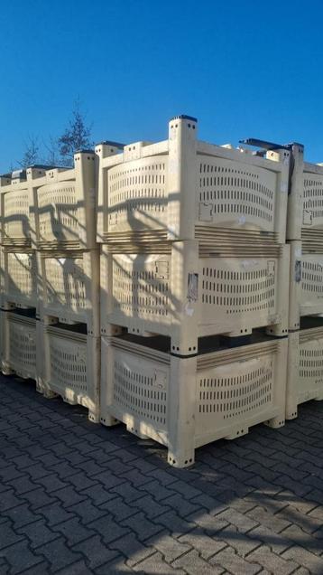 Gebruikte Kunststof palletbox, Kuubskist, Plastic box type 1 beschikbaar voor biedingen