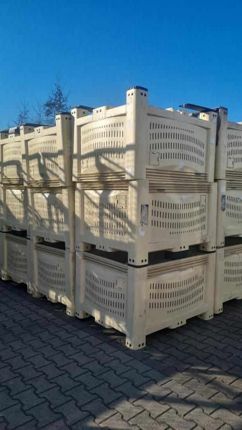 Gebruikte Kunststof palletbox, Kuubskist, Plastic box type 1, Doe-het-zelf en Verbouw, Kratten en Dozen, Nieuw, Doos, 100 cm of meer