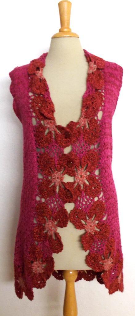 Ibiza/hippie/boho roze wol mix top/vest! M, Kleding | Dames, Tops, Zo goed als nieuw, Maat 38/40 (M), Roze, Zonder mouw, Verzenden