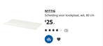 Ikea NYTTIG Scheiding voor kookplaat, wit, 80 cm, Ophalen, Wit, Nieuw, 50 tot 100 cm