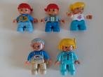 Vijf losse Duplo poppetjes opa jongen meisje werkman, Ophalen of Verzenden, Zo goed als nieuw, Duplo, Losse stenen