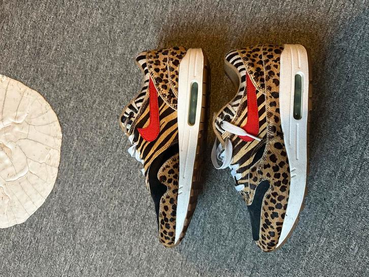 Nike Air Max 1 Animal Pack 2.0 Maat 46, Kleding | Heren, Schoenen, Zo goed als nieuw, Sneakers of Gympen, Bruin, Ophalen of Verzenden