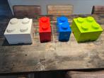 4x Lego opbergdoos (2x2 en 1x2), Ophalen of Verzenden, Gebruikt, Losse stenen, Lego