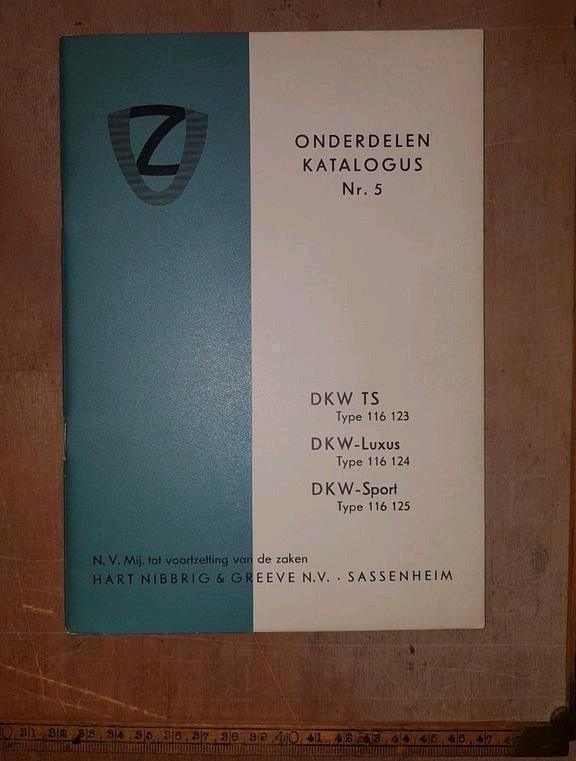 DKW Onderdelen Katalogus nr. 5   type 116, Fietsen en Brommers, Handleidingen en Instructieboekjes, Zo goed als nieuw, Ophalen of Verzenden