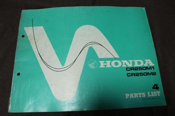 Honda CR250M1 M2 1977 motorcycle parts list Elsinore CR250 beschikbaar voor biedingen