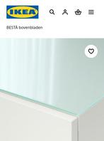 Ikea BESTA 2 melkglas witte glasplaten 180 x 40 cm, Ophalen, Zo goed als nieuw, 25 tot 50 cm