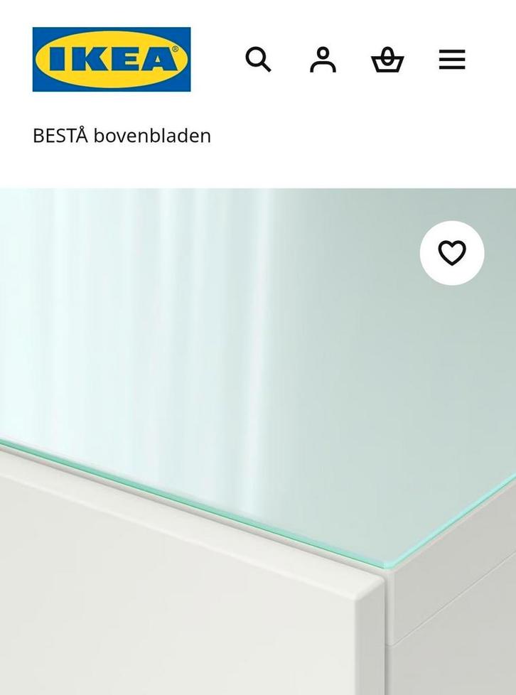 Ikea BESTA 2 melkglas witte glasplaten 180 x 40 cm, Huis en Inrichting, Kasten | Dressoirs, Zo goed als nieuw, 25 tot 50 cm, Ophalen