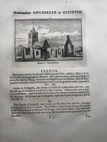 087 / Oestgeest de Kerk Kopergravure 1731 beschikbaar voor biedingen