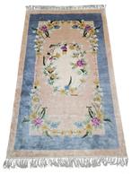 Handmade oriental silk carpet floral soft peach 93x152cm, Crème, Onbekend, Zo goed als nieuw, Oriental