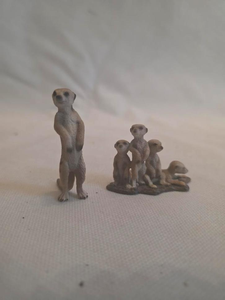 Schleich Stokstaartjes 14368 & 14388, Verzamelen, Dierenverzamelingen, Zo goed als nieuw, Beeldje of Figuurtje, Wild dier, Ophalen of Verzenden