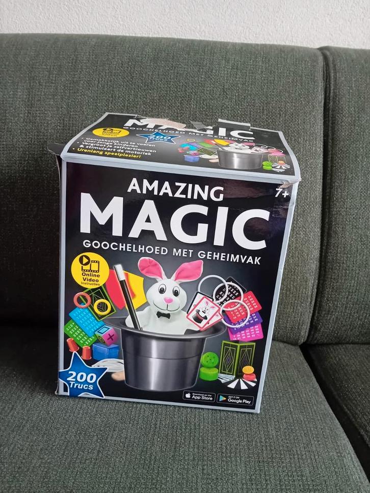 Goocheldoos met boekje, bijna compleet, Kinderen en Baby's, Speelgoed | Overig, Zo goed als nieuw, Jongen of Meisje, Ophalen of Verzenden