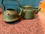 Oude groene ketels/kannen set, Antiek en Kunst, Ophalen