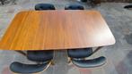 Design, Retro, Huis en Inrichting, Tafels | Eettafels, 200 cm of meer, Overige vormen, Vier personen, Overige houtsoorten