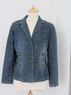 Jasje 42, jeans d.blauw, getailleerd, leren veter, z.g.a.n., Maat 38/40 (M), Blauw, Betty Barclay, Ophalen of Verzenden