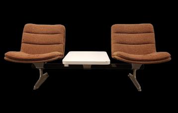 Vintage Artifort 2-zits wandbank, design Geoffrey Harcourt beschikbaar voor biedingen