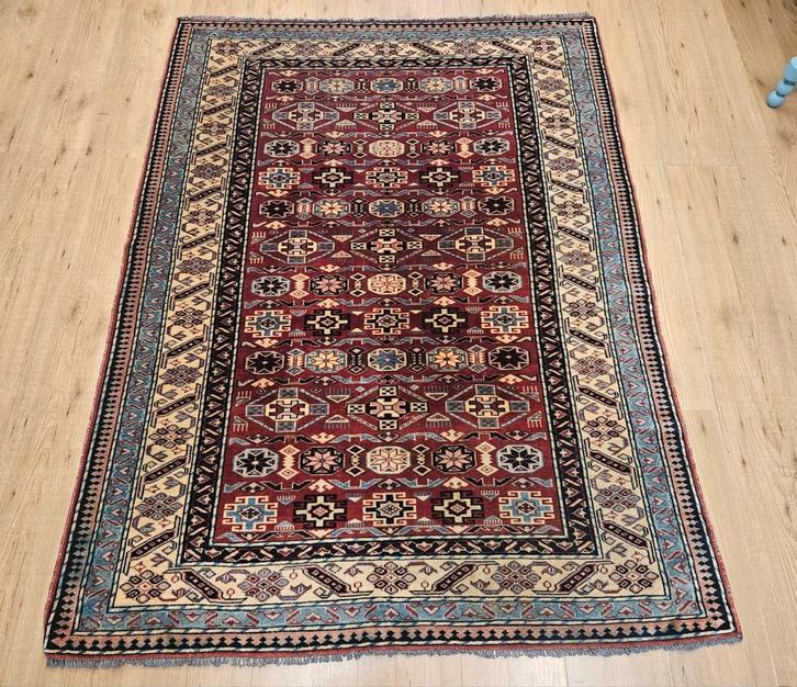 Vintage handgeknoopt oosters tapijt kazak 176x128, Huis en Inrichting, Stoffering | Tapijten en Kleden, Gebruikt, 100 tot 150 cm