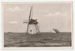 Ellemeet molen onder water watersnood 1953 ansichtkaart, Verzamelen, Verzenden, 1940 tot 1960, Gelopen, Zeeland