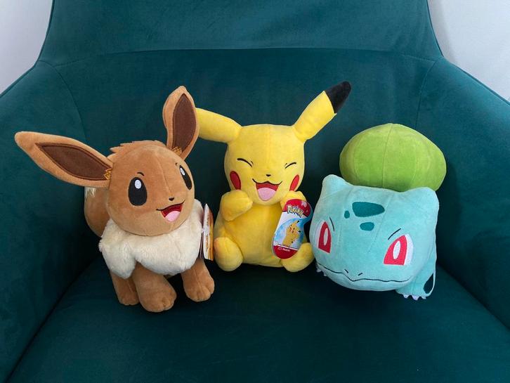 3 Pokémon knuffels, Kinderen en Baby's, Speelgoed | Knuffels en Pluche, Nieuw, Overige typen, Ophalen of Verzenden