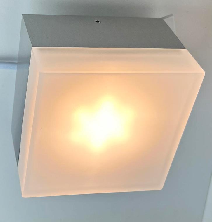 Vierkante Buitenlamp IP54 GX53, Huis en Inrichting, Lampen | Wandlampen, Nieuw, Glas, Ophalen