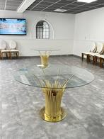Te koop een partij glastafels met onderstel en Dior stoelen, Zakelijke goederen, Horeca | Meubilair en Inrichting, Ophalen of Verzenden