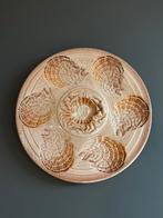 Antiek Sarreguemines oesterbord met kreeft | Frankrijk, 20e, Huis en Inrichting, Keuken | Servies, Ophalen of Verzenden, Zo goed als nieuw