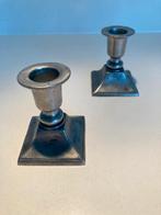 2 antieke tinnen kandelaars, Europe EPU 118 Etain/Zinn, 95%, Antiek en Kunst, Antiek | Tin, Ophalen of Verzenden