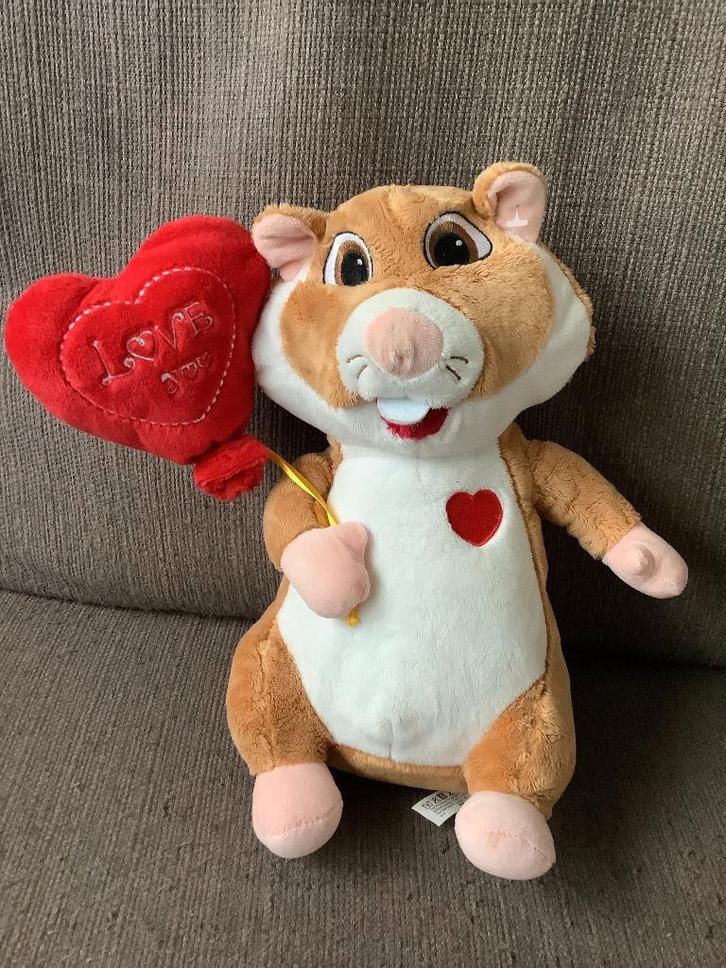 AH hamster Love you ballon hart Valentijn  6 euro, Kinderen en Baby's, Speelgoed | Knuffels en Pluche, Zo goed als nieuw, Overige typen