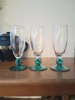 Luminarc gekleurde wijnglazen blauw groen vintage gekleurd, Ophalen of Verzenden, Gebruikt