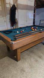 Poolbiljart 115x205 - Compleet, Sport en Fitness, Biljarten en Poolen, Ophalen, Gebruikt, Pooltafel