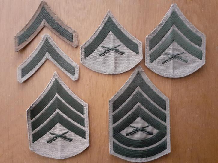 US Marines, USMC rangtekens set2 €15,-, Verzamelen, Militaria | Algemeen, Marine, Embleem of Badge, Amerika, Ophalen of Verzenden