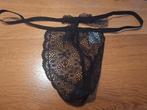 sexy kanten string maat xxl, Verzenden, Zwart, Overige typen