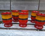 Prachtige set vintage keramische bekers., Verzamelen, Retro, Ophalen, Huis en Inrichting