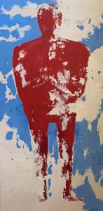 schilderij acryl op katoen 100 x 200 cm, Antiek en Kunst, Ophalen