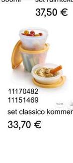 Nieuwe classico kommen set van tupperware, Huis en Inrichting, Keuken | Tupperware, Ophalen of Verzenden, Nieuw, Bak of Kom