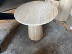 Mooie Sidetable travertin - 70x70 cm kleine eettafel, Ophalen, Overige materialen, 50 tot 100 cm, Rond