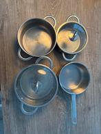BK RVS Pannenset - 4 Delig, Ophalen, Gebruikt, Inductieplaat, Pannenset