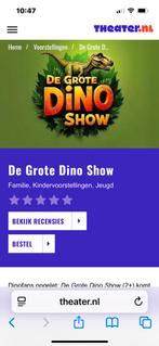 De Grote Dinoshow  Droom tickets, Tickets en Kaartjes, Theater | Cabaret en Komedie, Drie personen of meer, Februari