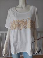 Roomwit gouden opdruk shirt Maat 48 Exxcelent nieuw, Wit, Maat 46/48 (XL) of groter, Nieuw, Ophalen of Verzenden