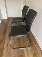 Twee grijze Brees New World stoelen, Ophalen, Gebruikt, Twee, Metaal